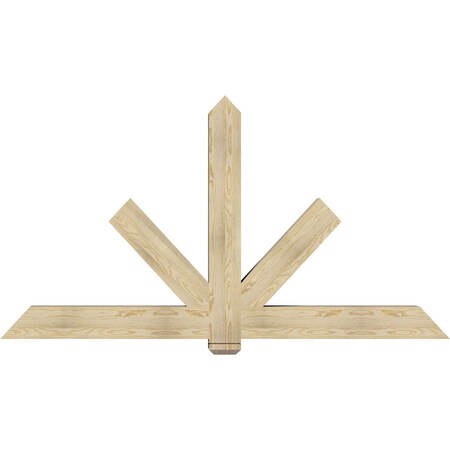 Ekena Millwork Kennewick Rough Sawn Timber Gable Bracket, Douglas Fir, 84"W x 45"H x 6"D x 6"F, 13/12 Pitch GBW084X45X0606KEN00RDF